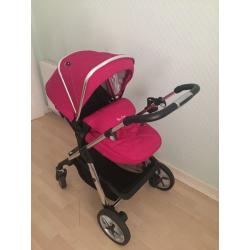 Silver Cross Pioneer - can be used all black or raspberry and black. Exc condition