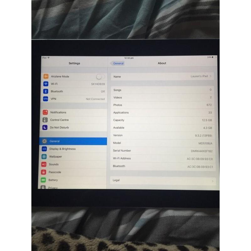 iPad 4th Generation 16gb