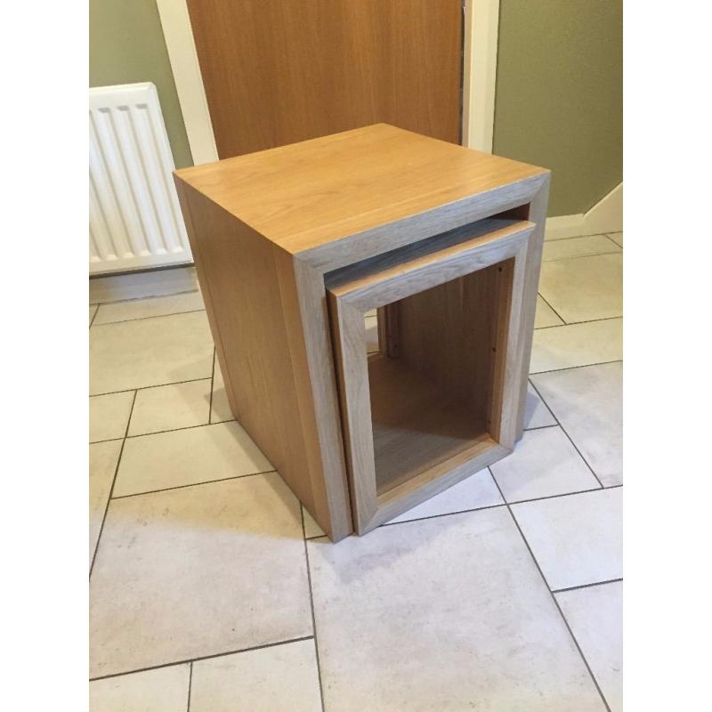 Solid Oak Nest of Tables