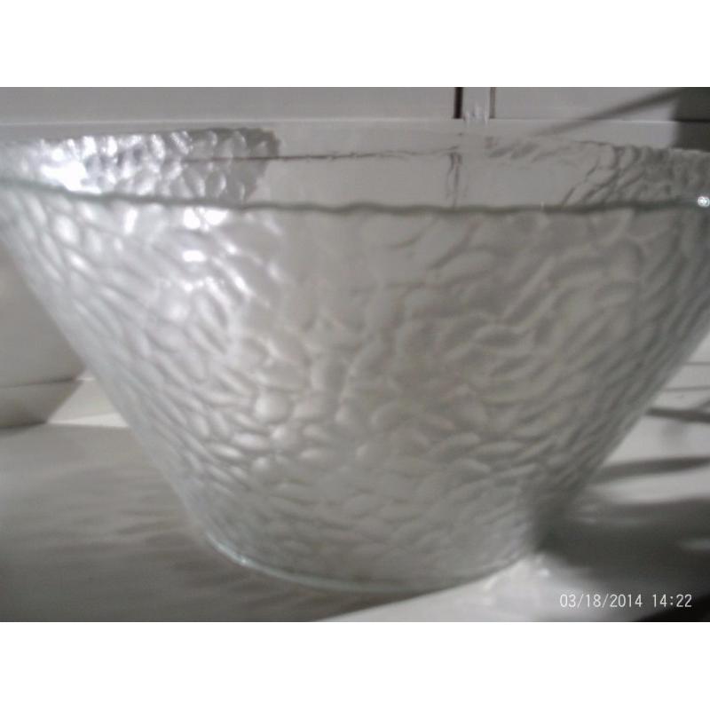 JOHN LEWIS heavy glass bowl, 28 cm diameter