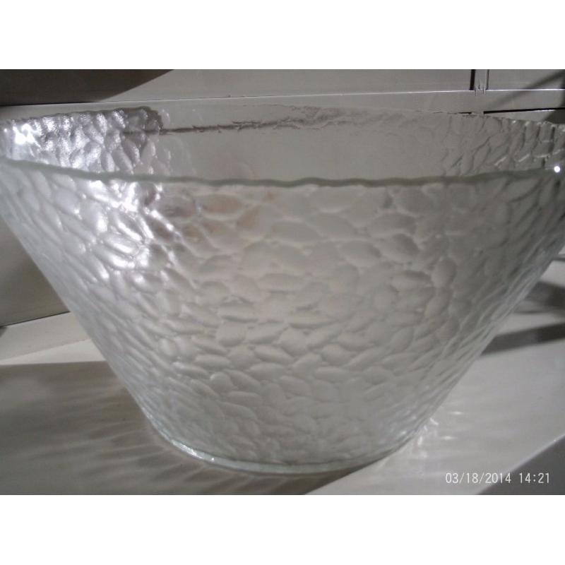JOHN LEWIS heavy glass bowl, 28 cm diameter