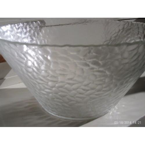 JOHN LEWIS heavy glass bowl, 28 cm diameter