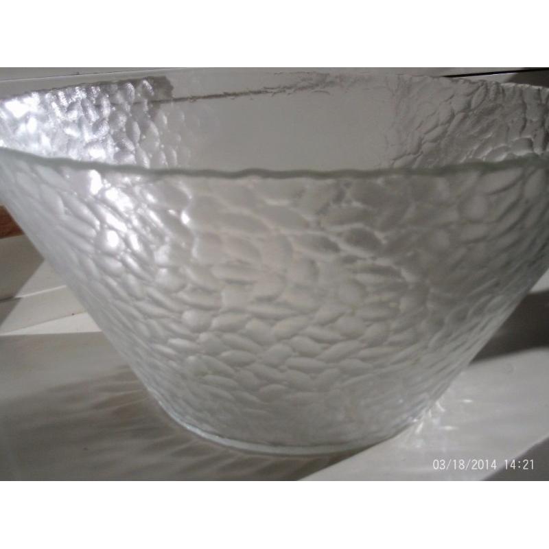JOHN LEWIS heavy glass bowl, 28 cm diameter