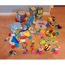 Baby play mat gym and lots of toys