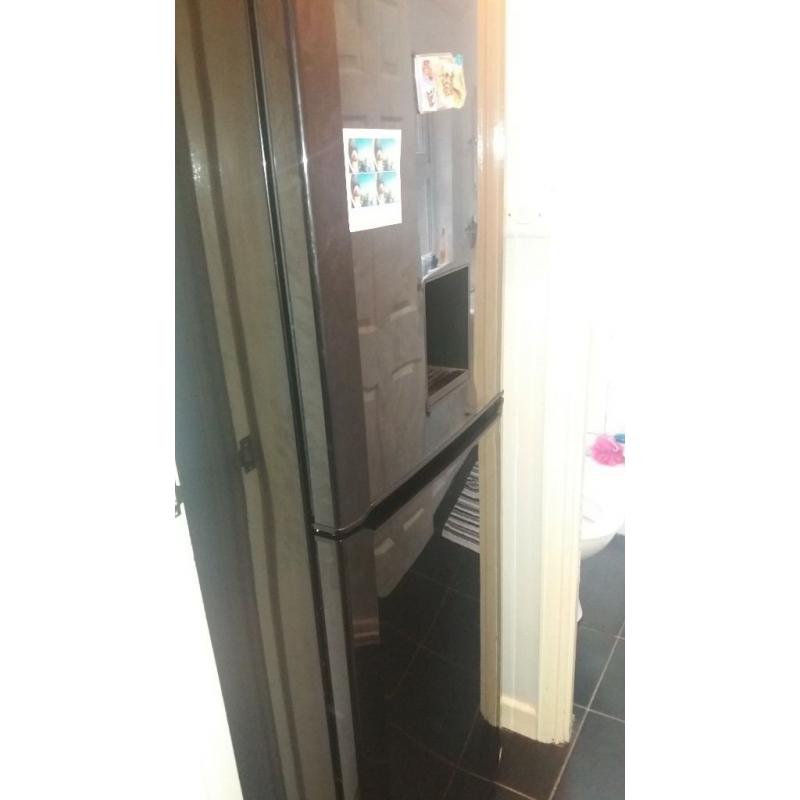 beko black fridge freezer