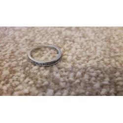 Eternity/Wedding ring size M Platinum third carat diamond 14 stones