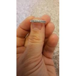 Eternity/Wedding ring size M Platinum third carat diamond 14 stones