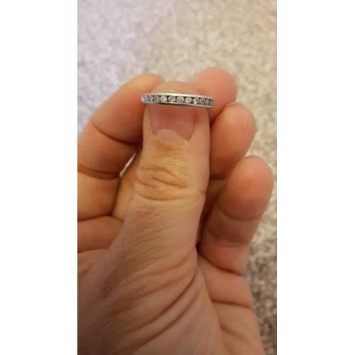 Eternity/Wedding ring size M Platinum third carat diamond 14 stones