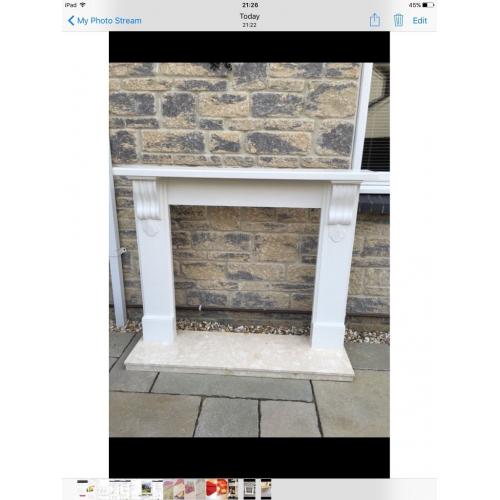 Fireplace surround and marble hearth