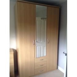 Solid Wood Bedroom Furniture- Wardrobe, Draws, Double Bed