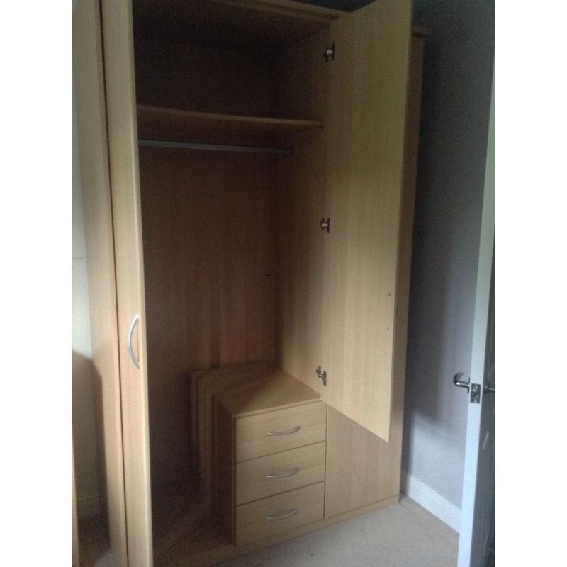 Solid Wood Bedroom Furniture- Wardrobe, Draws, Double Bed