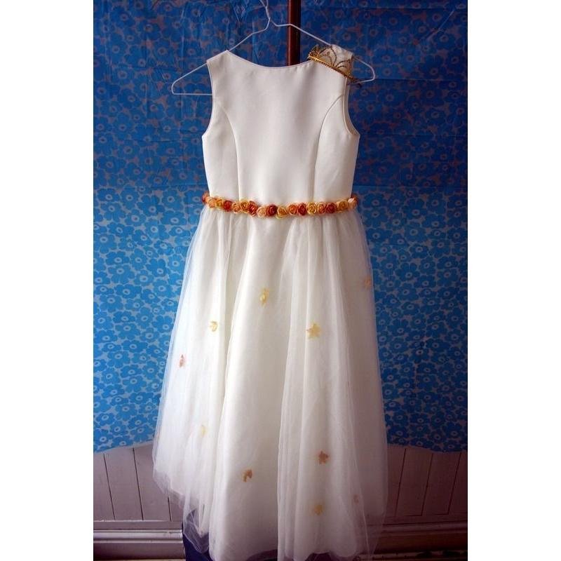 Stunning Pronuptua Ivory / Rose Detail Flowergirl Bridesmaid Dress. Unused! Free Tiara