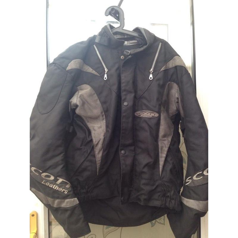 Scott leathers textile motorbike jacket size large