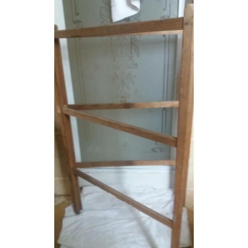 Vintage Wooden Clothes Maiden Dryer Furniture