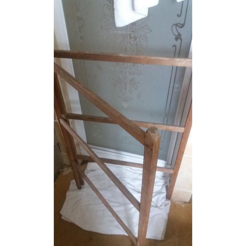 Vintage Wooden Clothes Maiden Dryer Furniture