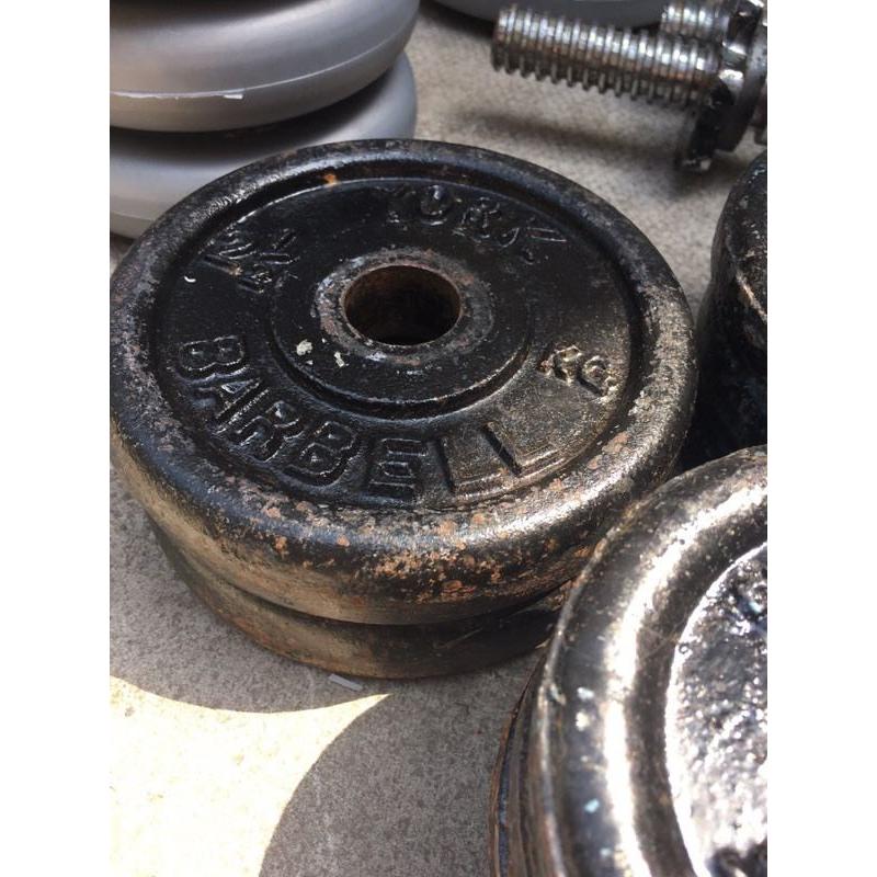 60kg miscellaneous weight set, barbell and dumbbell