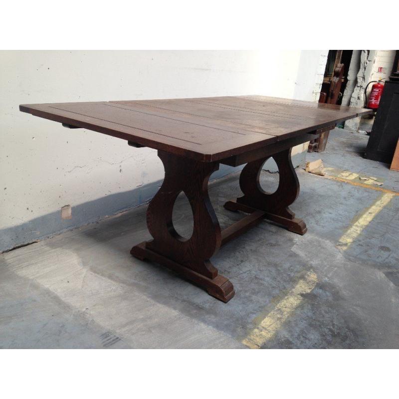 Antique Oak dining table - circa 1920's, extendable top