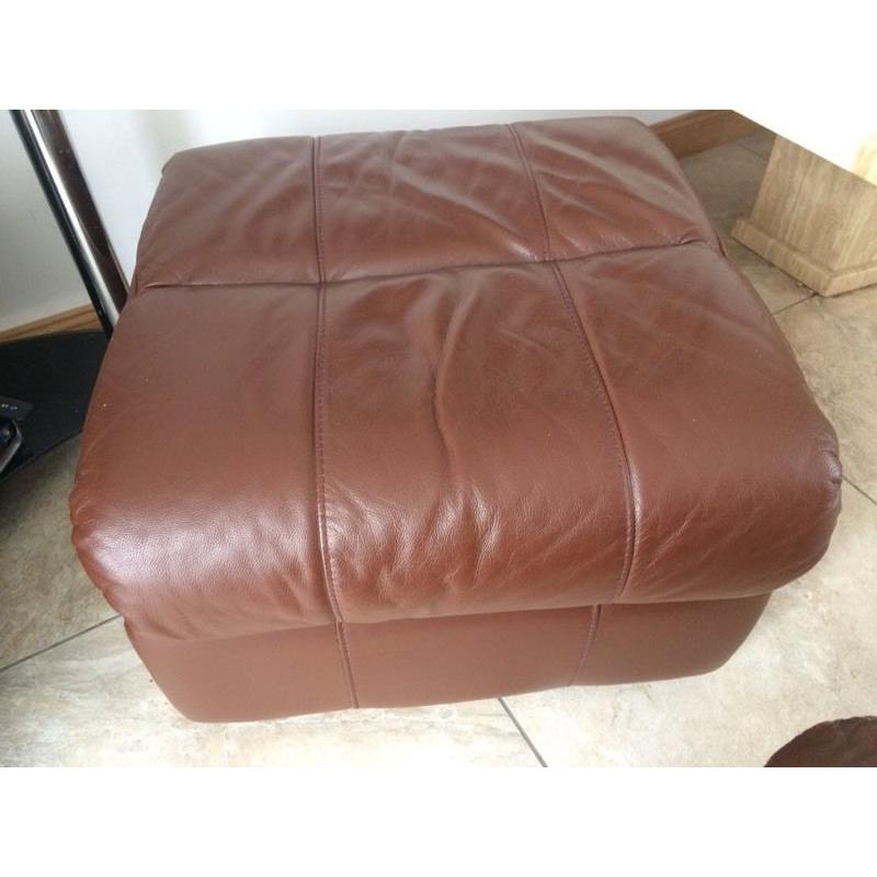 Leather suite/couch reclining electric