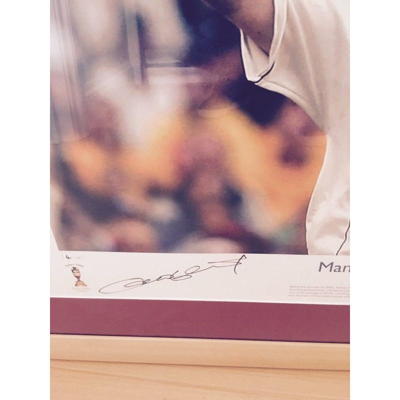 Signed Freddie Flintoff print