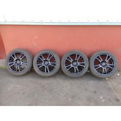 SUBARU IMPREZA STI NEWAGE 17" ALLOYS AND TYRES