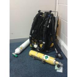 AP valves inspiration rebreather unit with vision electronics.