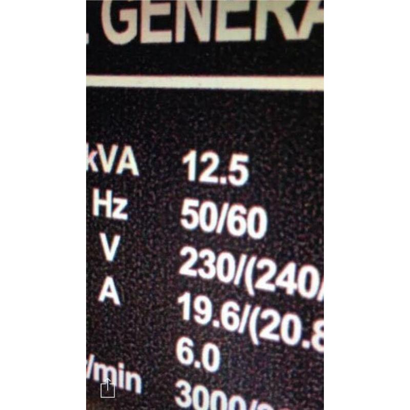 Diseal generator 12.5 KVA
