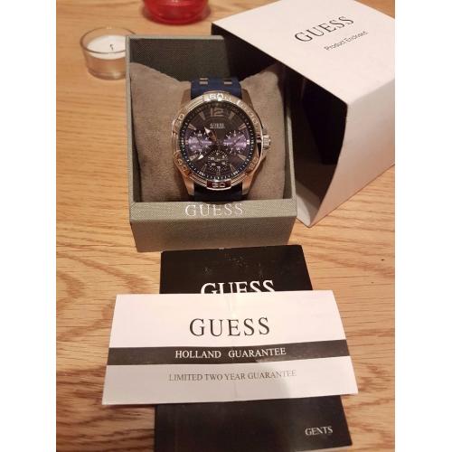 Mens Guess watch navy with 2 years guarantee