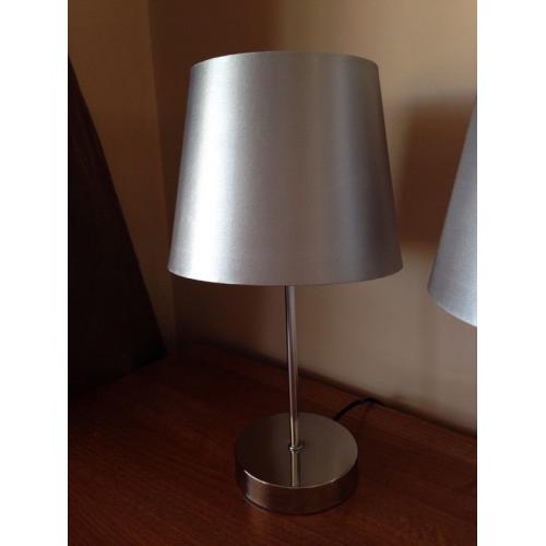 Two Silver Table Lamps