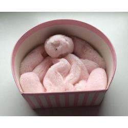 Little Jellytots Comforter, New! Soft pink rabbit baby toy, still in box.