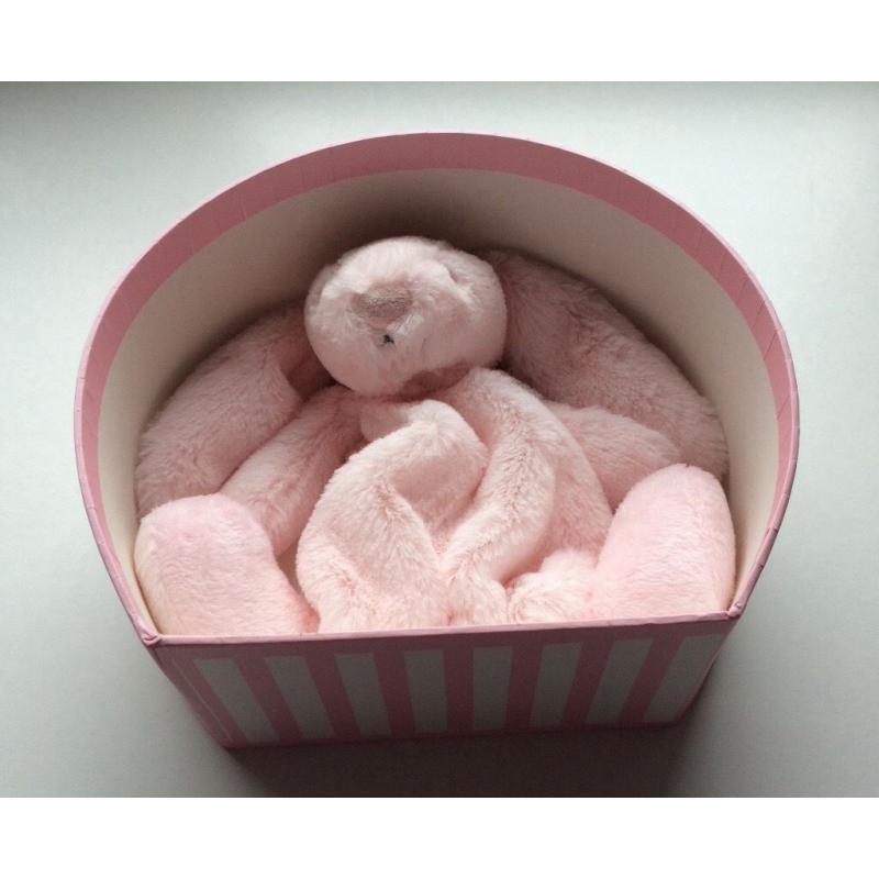 Little Jellytots Comforter, New! Soft pink rabbit baby toy, still in box.
