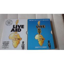 Live Aid 1985 and Live 8 2005 DVD'S