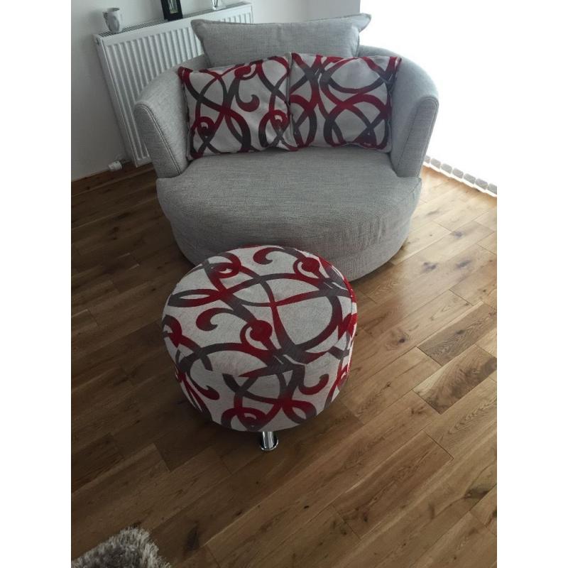 Left hand facing chaise fabric sofa **LIKE NEW**