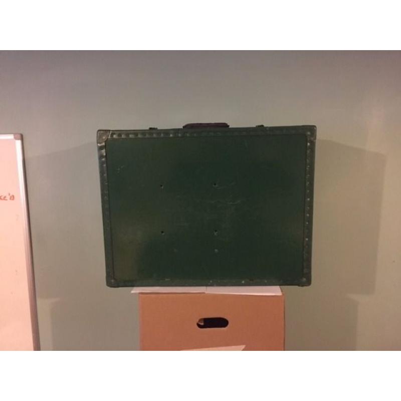 Vintage Green Trunk Suitcase