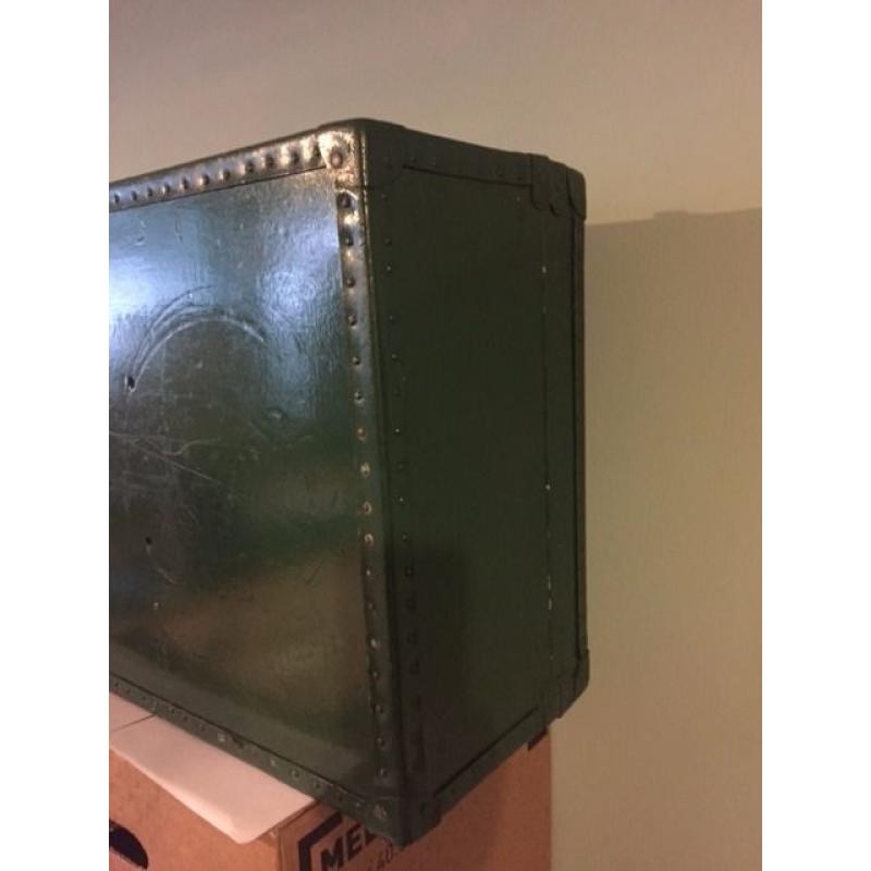 Vintage Green Trunk Suitcase