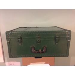 Vintage Green Trunk Suitcase