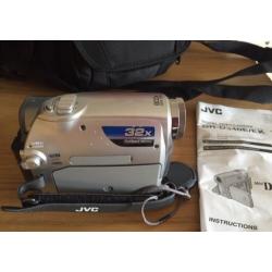 JVC digital video recorder with accessories.