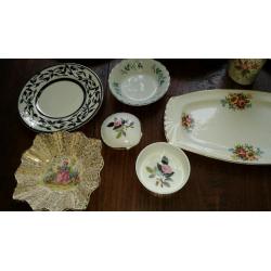Lot of vintage china including Wedgwood & Royal Victoria