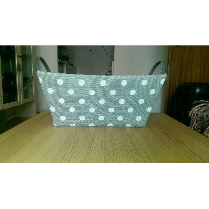 Cute basket with polka dots