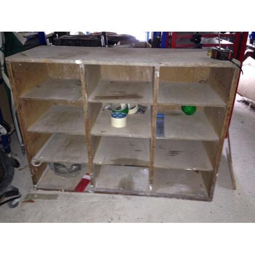 workshop tools parts storage cubby hole pigeon hole