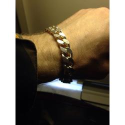 Heavy gents solid silver bracelet 2.5 oz bargain