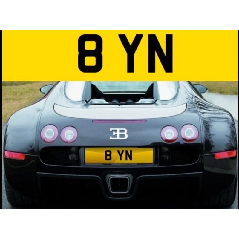 Cherished Number Plate 8 YN Personalised Registration Number Plate - Short Digit