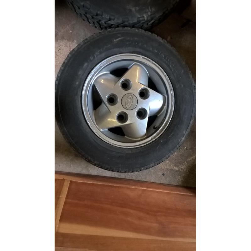 4x 16" Landrover alloy wheels 90 110 defender Discovery I Rangerover I