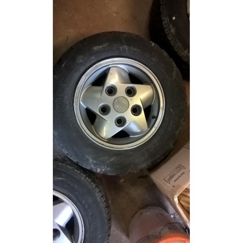 4x 16" Landrover alloy wheels 90 110 defender Discovery I Rangerover I