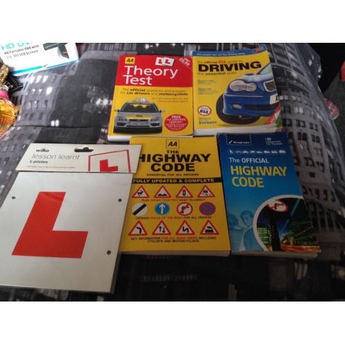 Theory book set with brand new L plates