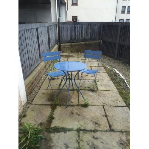 Baby blue table and chair garden set
