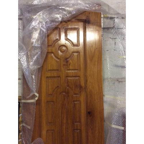 Carved Hardwood (teak) Double doors + 2 matching carved panels STUNNING SET