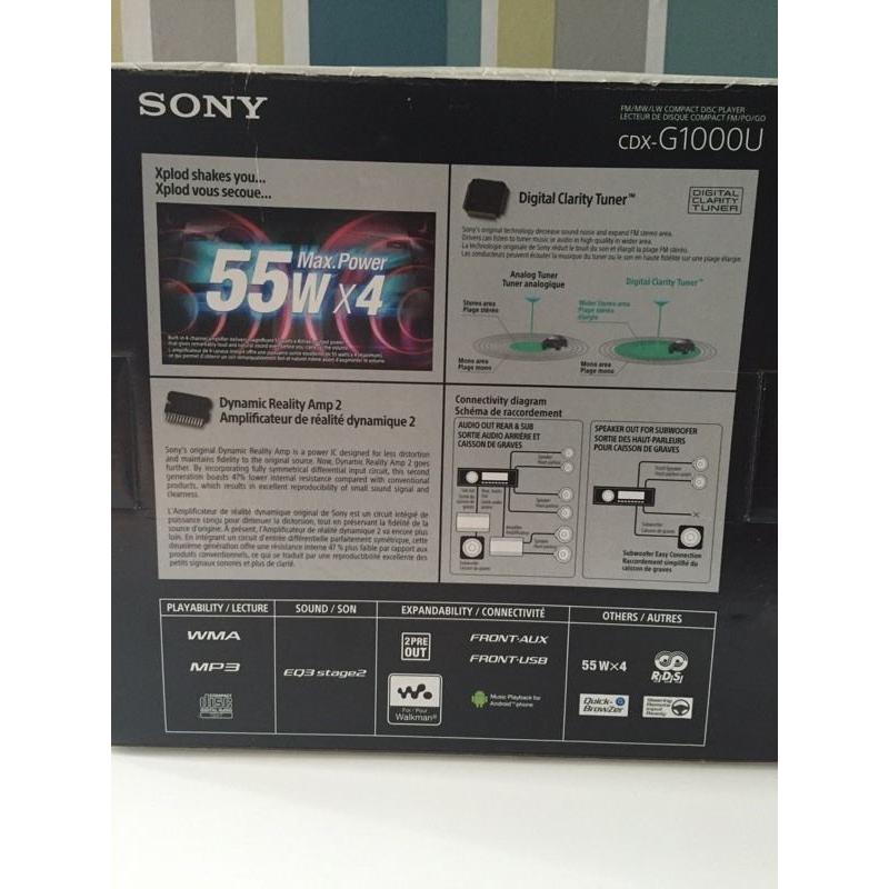 Sony CDX-G1000U Car Stereo/CD Player