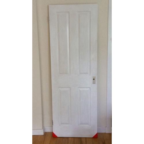 4 panel internal wooden door - white - 1981x686x35mm