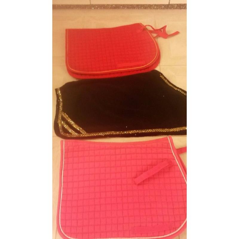 3 pony coats hardly used, for Shetland or small ponies, pink red and black