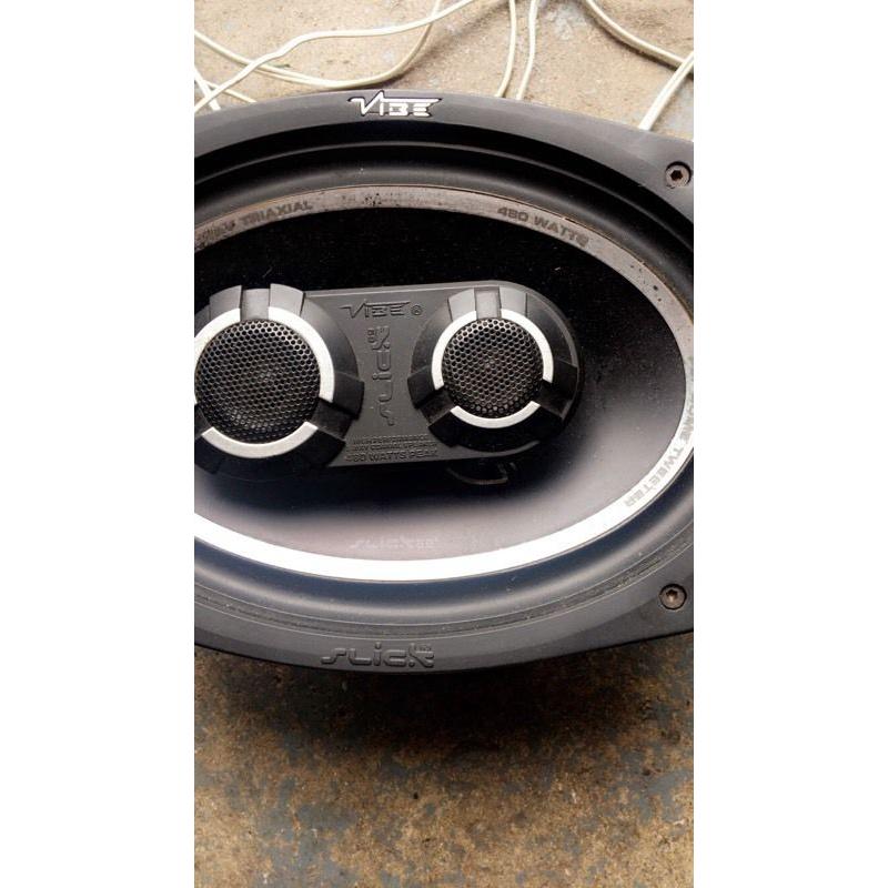vibe 480watt speakers with wires